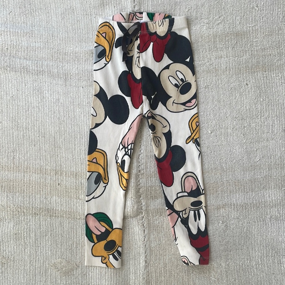 ZARA KIDS disney character printed ribbed leggings size 4